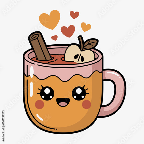 Al orange mug features a smiling face with rosy cheeks