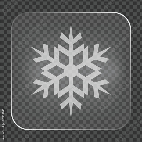 Clear Glass Snowflake Icon