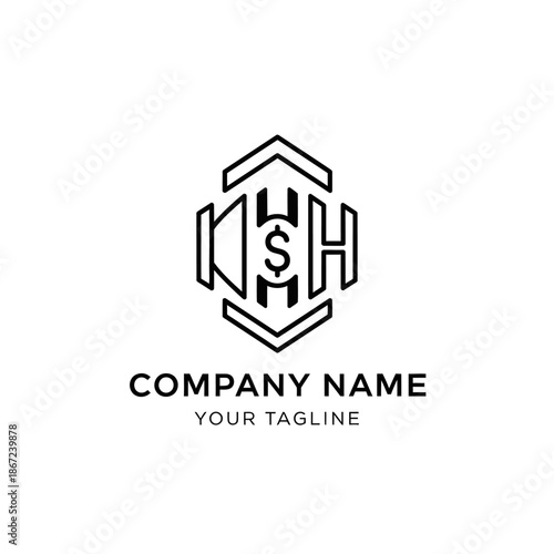 Modern logo design featuring dollar sign and company name for business.
