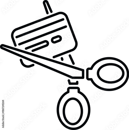 Scissors cutting a credit card symbolizing debt reduction and financial freedom
