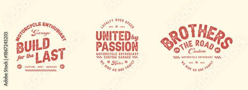 Vintage Motorcycle Club Emblems and Badges Collection.