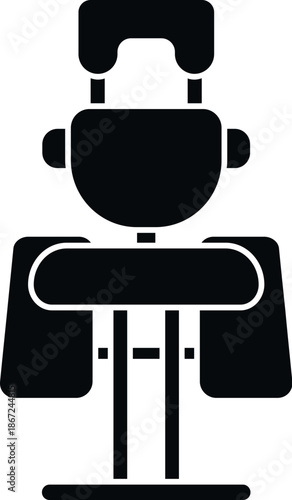 Massage chair silhouette representing wellness and therapeutic treatments