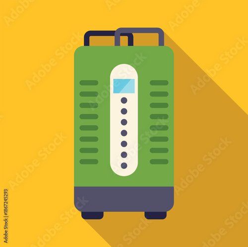 Portable heater electric radiator providing climate control with long shadow