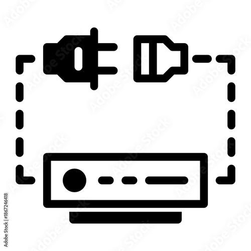 Shutdown Detach Isolate Termination Icon from Network and Database Icon Collection (Mixed style)