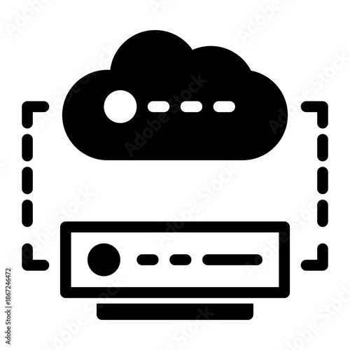 Online Hosting Network Data Icon from Network and Database Icon Collection (Mixed style)