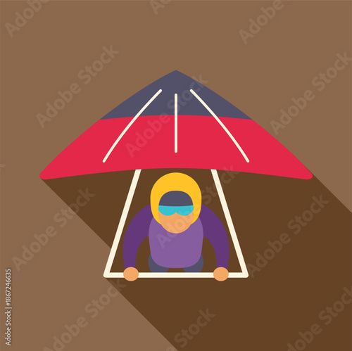 Person hang gliding through the air, showing freedom and adventure