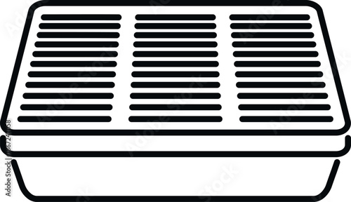 Air filter icon representing filtration, ventilation, and hvac system components