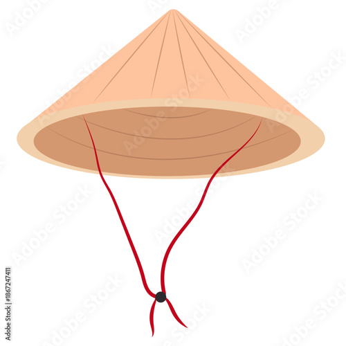 rice hat, conical hats vector.