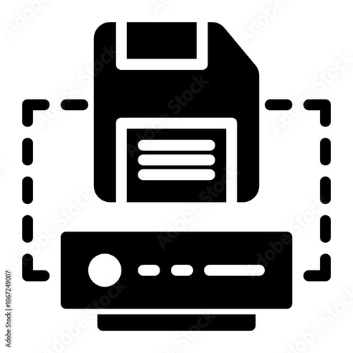 Backup Recover Archive Storage Icon from Network and Database Icon Collection (Solid style)