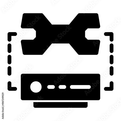 Repair Update Schedule Maintenance Icon from Network and Database Icon Collection (Solid style)