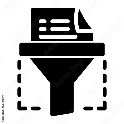 Channel Segment Convert Filter Icon from Network and Database Icon Collection (Solid style)