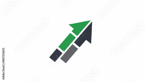 Green Arrow Icon Symbol Graphic.