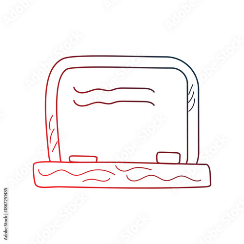 Chalkboard icon with white background vector stock illustration