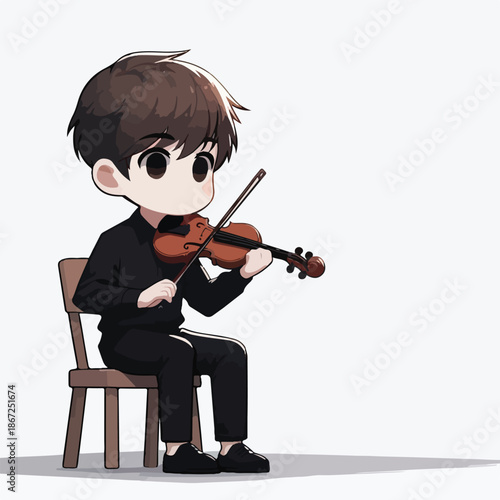 a young man playing the violin with passion