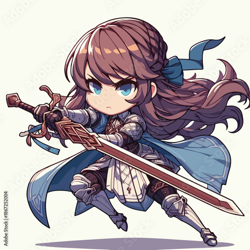 a swordsman is unsheathing her sword