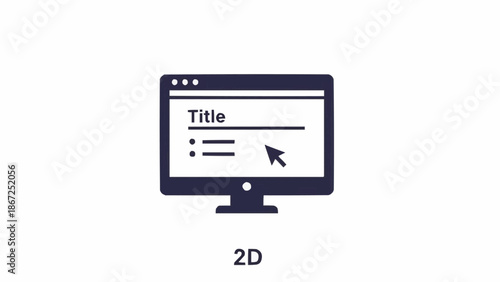 Computer monitor with cursor on screen.