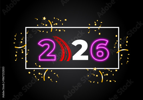 Happy new year 2026. texture 2026 with Scales of vector concept with black gradient background