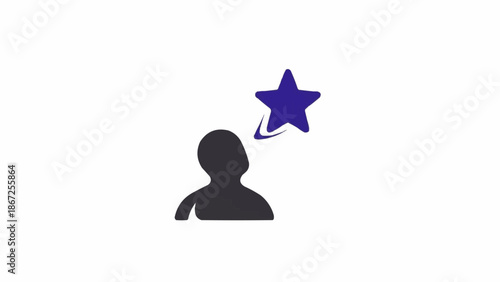 Person Thinking With Star Idea.