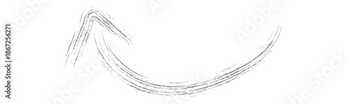 Hand drawn arrow icon sketched curved pointer for direction and navigation EPS Vector