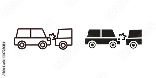 Accident icons Vector Symbol Design Illustration - for app or web. color editable