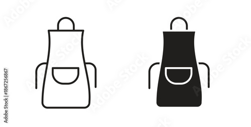 Apron icons Vector Symbol Design Illustration - for app or web. color editable