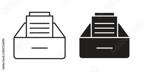 Archive icons Vector Symbol Design Illustration - for app or web. color editable