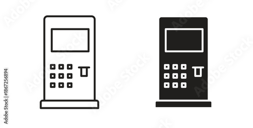 Atm icons Vector Symbol Design Illustration - for app or web. color editable