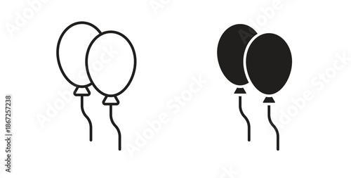 Balloon icons Vector Symbol Design Illustration - for app or web. color editable
