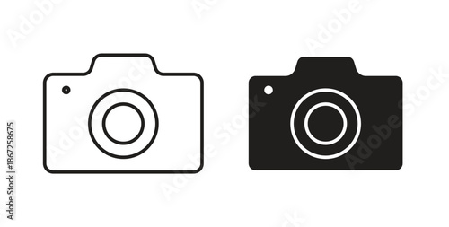 Camera icons Vector Symbol Design Illustration - for app or web. color editable