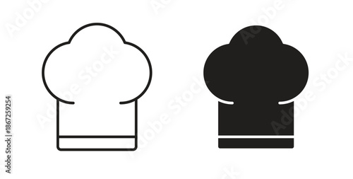 Chef hat icons Vector Symbol Design Illustration - for app or web. color editable