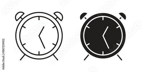Clock icons Vector Symbol Design Illustration - for app or web. color editable