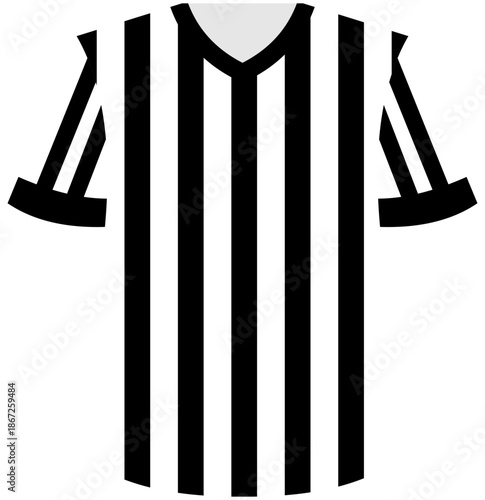 Referee Shirt No Text. Editable Color Vector