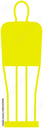 Yellow Free Kick Dummy. Editable Color Vector
