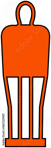 Free Kick Dummy Lineart. Editable Color Vector