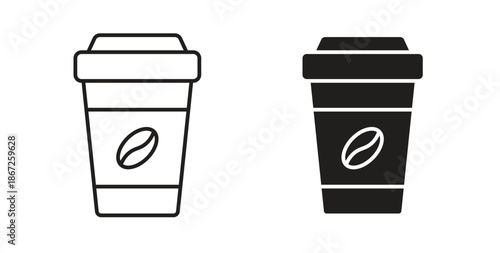 coffee cup icons Vector Symbol Design Illustration - for app or web. color editable