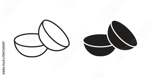 contact lenses icons Vector Symbol Design Illustration - for app or web. color editable