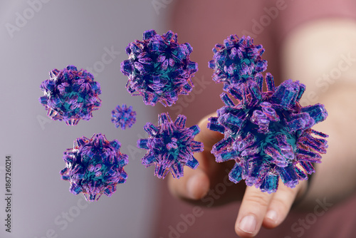Artistic rendering of virus...