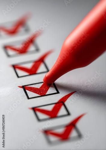 Quality control concept, Organisation checklist validation document for business approval with approval, policy, quality, practice, legal, agreements