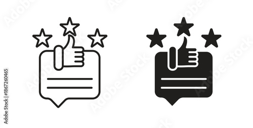 Customer feedback icons Vector Symbol Design Illustration - for app or web. color editable