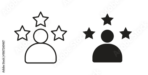 Customer satisfaction icons Vector Symbol Design Illustration - for app or web. color editable