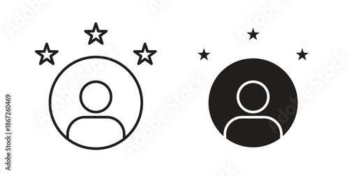 Customer loyalty icons Vector Symbol Design Illustration - for app or web. color editable