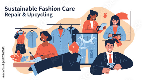 A vibrant and modern illustration featuring colorful leaves and abstract shapes, conveying a sense of creativity and playfulness.