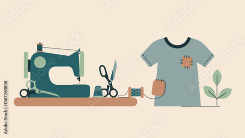 A stylized illustration of scissors cutting a shape, conveying creativity and precision in design.