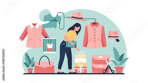 A serene and modern illustration of a plant, evoking feelings of calmness and growth, perfect for wellness and design concepts.