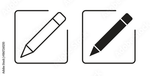 Edit icons Vector Symbol Design Illustration - for app or web. color editable