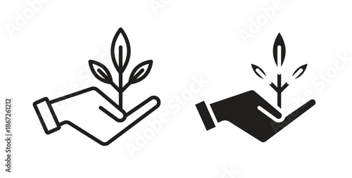 Eco-friendly icons Vector Symbol Design Illustration - for app or web. color editable