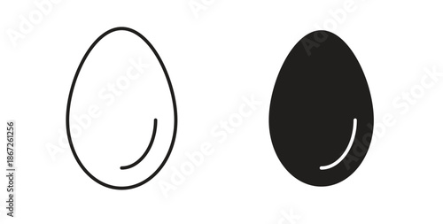 Egg icons Vector Symbol Design Illustration - for app or web. color editable