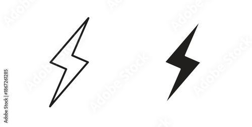 Electricity icons Vector Symbol Design Illustration - for app or web. color editable