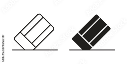 Eraser icons Vector Symbol Design Illustration - for app or web. color editable