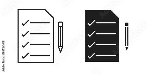 Exam icons Vector Symbol Design Illustration - for app or web. color editable
